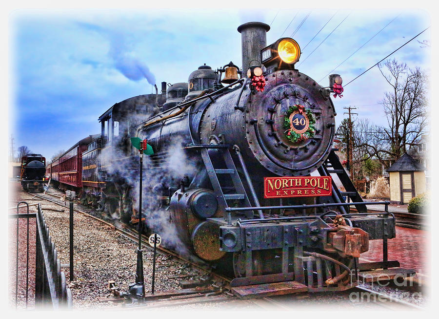 Santa Claus Photograph - The Polar Express - Steam Locomotive II by Lee Dos Santos