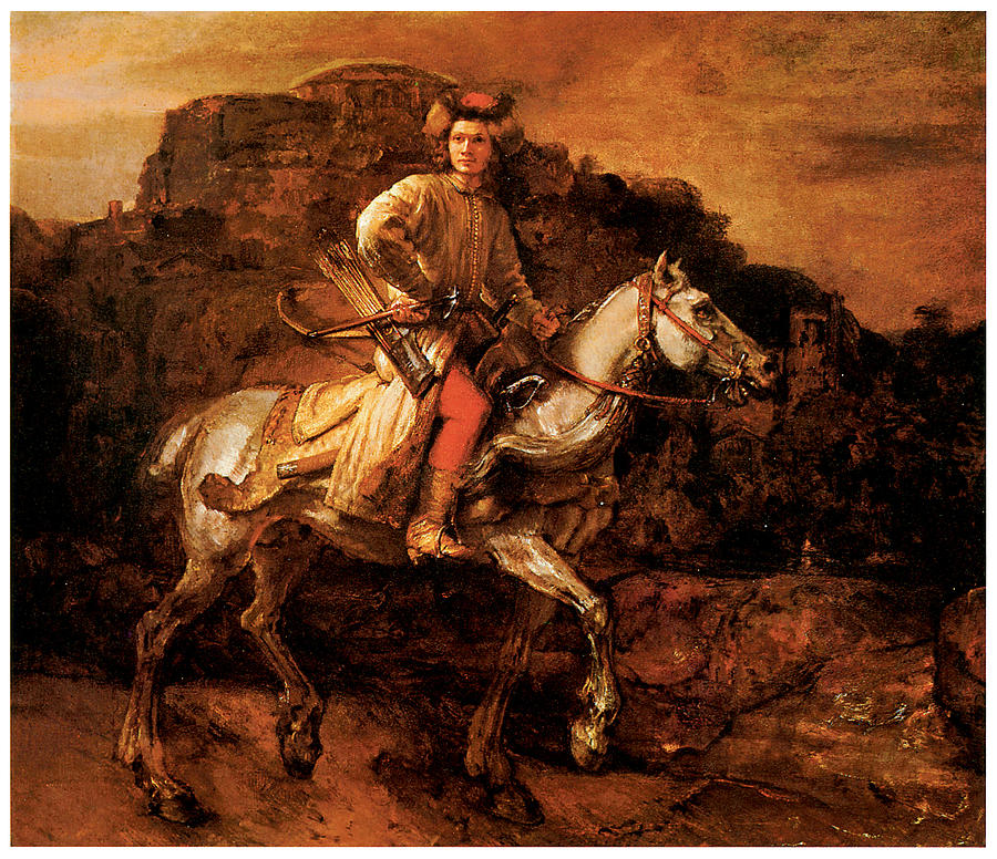 Rembrandt Painting - The Polish Rider by Rembrandt