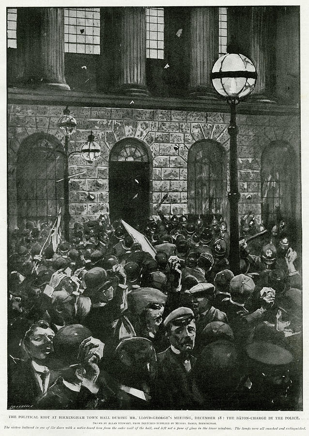 The Political Riot At Birmingham Town Drawing by Illustrated London