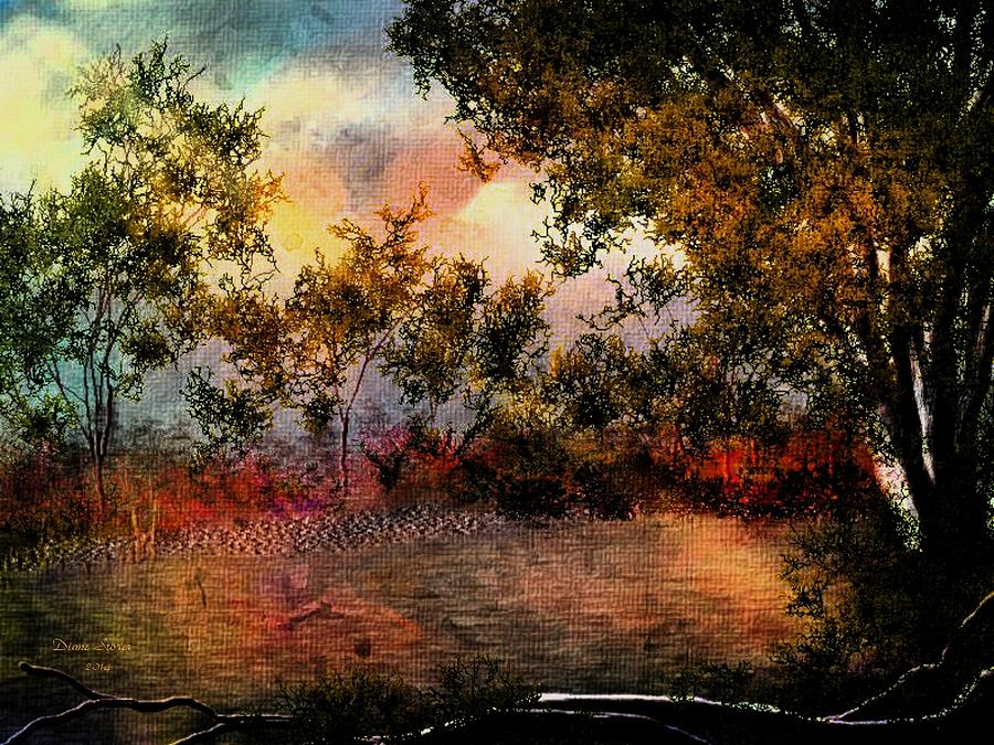 Tree Digital Art - The Pond by Diane Storer