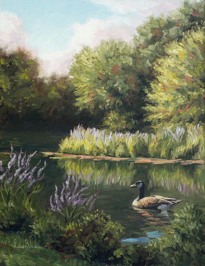 The Pond Painting by Lucie Bilodeau