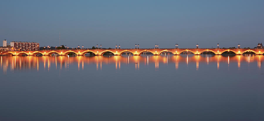 The Pont De Pierre Bridge In Bordeaux Photograph by Allan Baxter