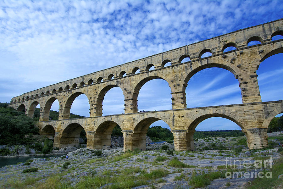 Architecture Photograph - The Pont du Gard.France by Bernard Jaubert