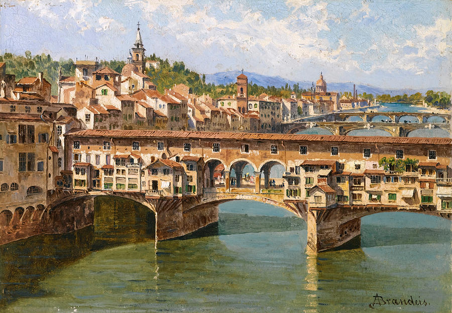 The Ponte Vecchio. Florence Painting by Antonietta Brandeis