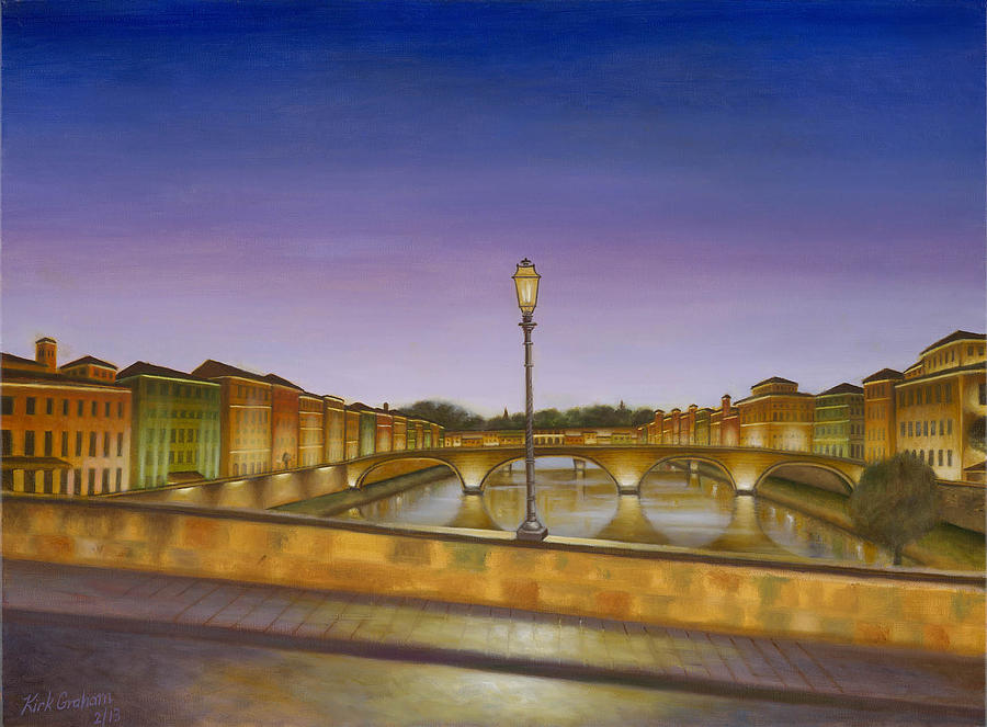 Florence Bridge Painting - The Ponte Vecchio by Kirk Graham
