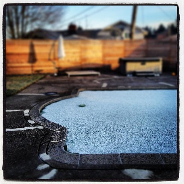 The Pool Is Covered With Snow And Ice Photograph by Burk Jackson