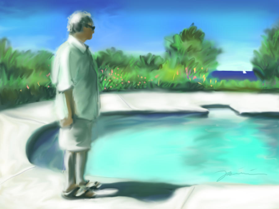 The Pool Man Painting by Jean Pacheco Ravinski