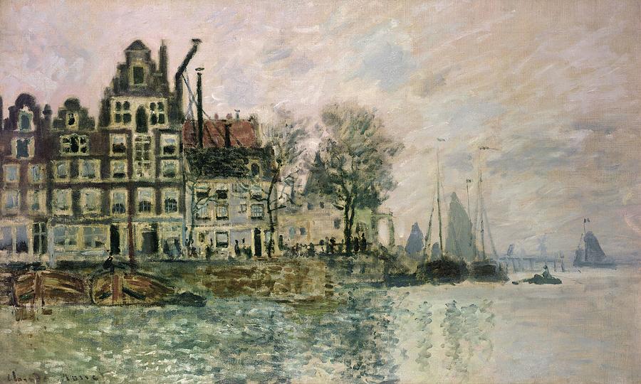 Architecture Painting - The Port Of Amsterdam, C.1873 by Claude Monet