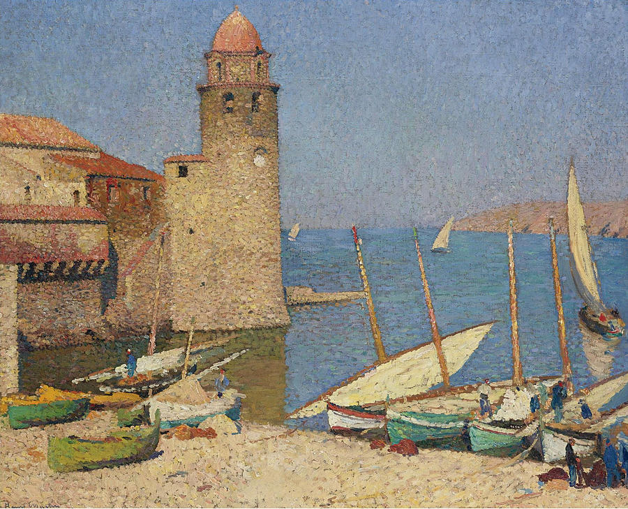 The Port of Collioure Painting by Henri Martin