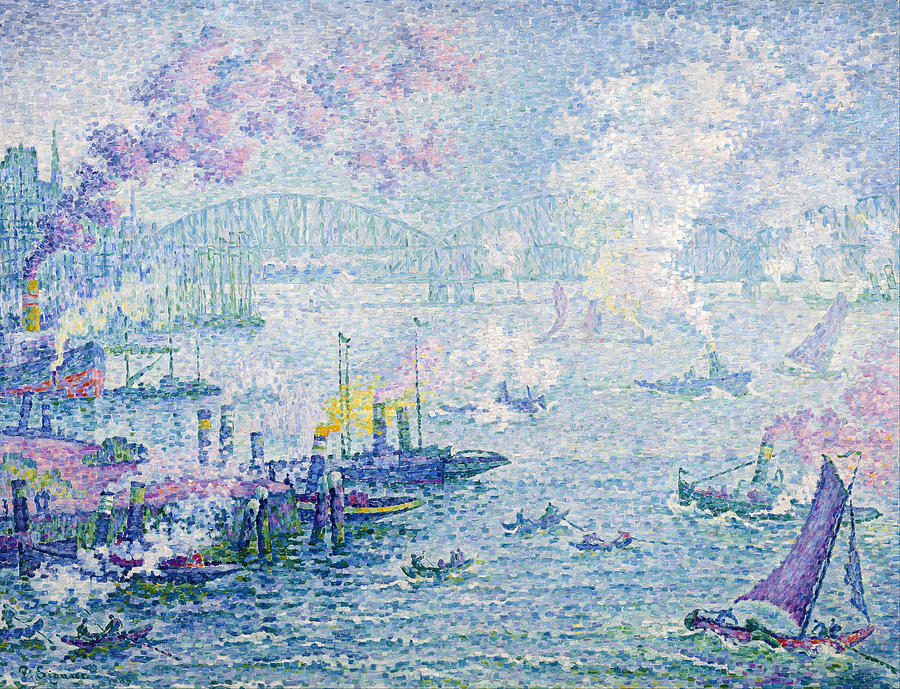 Paul Signac Painting - The Port of Rotterdam by Paul Signac