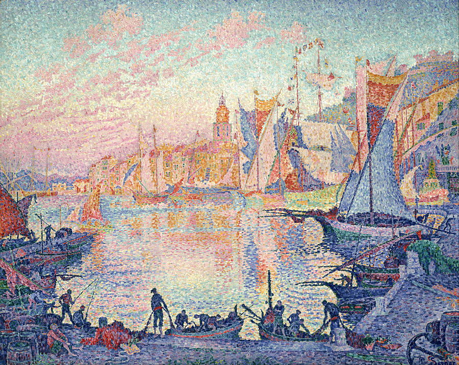 Paul Signac Painting - The Port of Saint-Tropez by Paul Signac