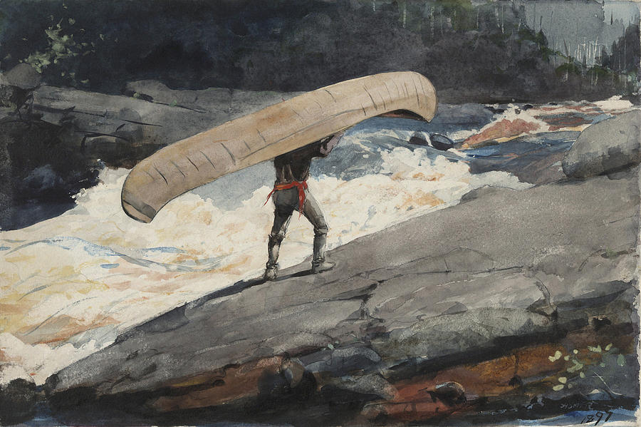 Winslow Homer Painting - The Portage by Celestial Images