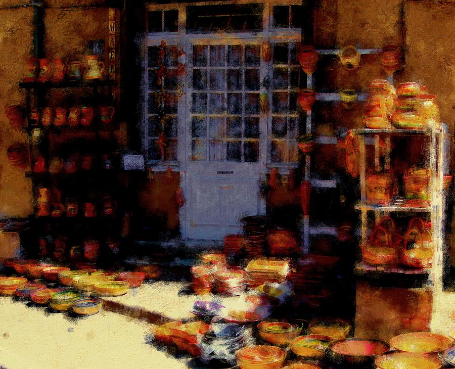 The Pottery Shop Painting by John Stuart Webbstock