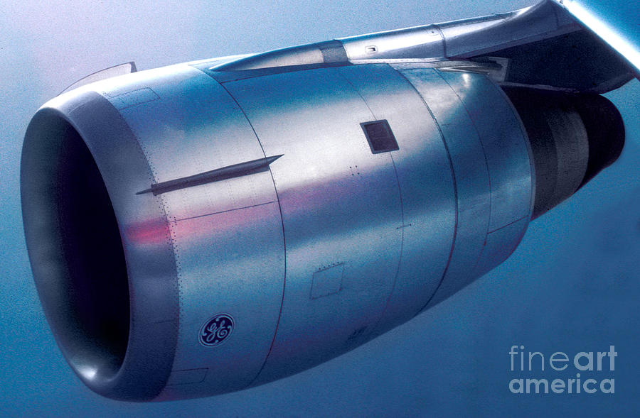 Transportation Photograph - The Power of Flight Jet Engine in Flight by Wernher Krutein