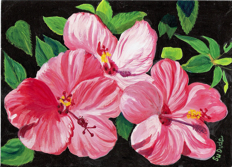 The Power Of Pink Painting by Susan Duda