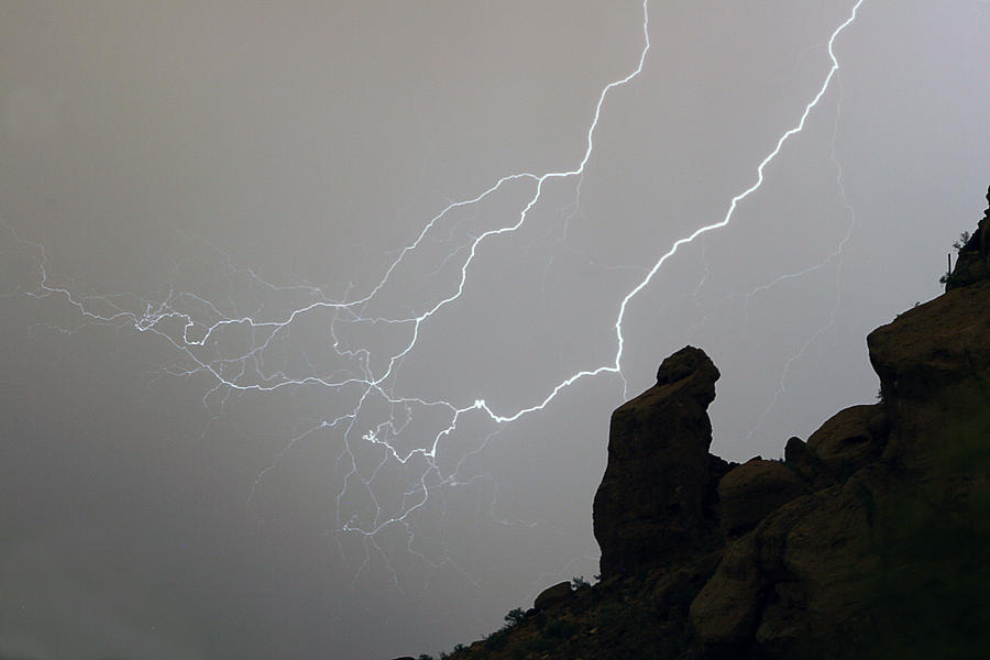 The Praying Monk Lightning Storm Chase Photograph by James BO Insogna