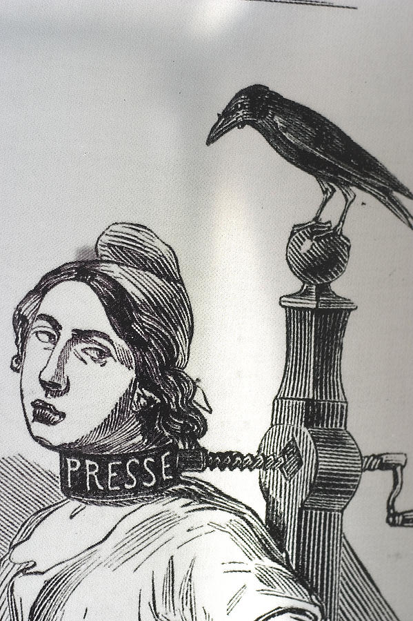 Crow Photograph - The Press is not free by Carl Purcell