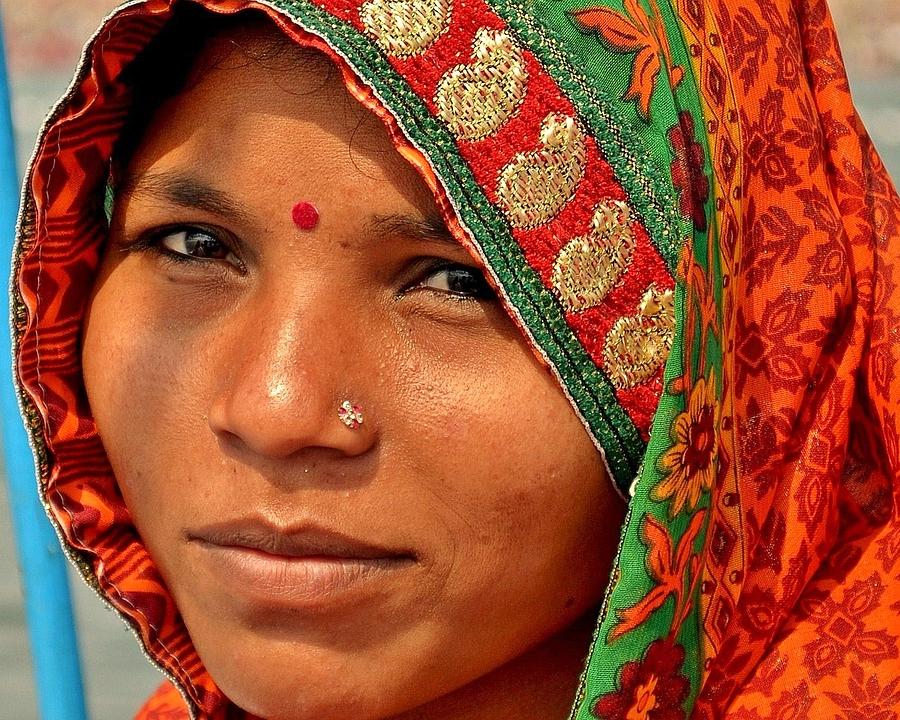 Woman Photograph - The Pride of Indian Womenhood by Kim Bemis