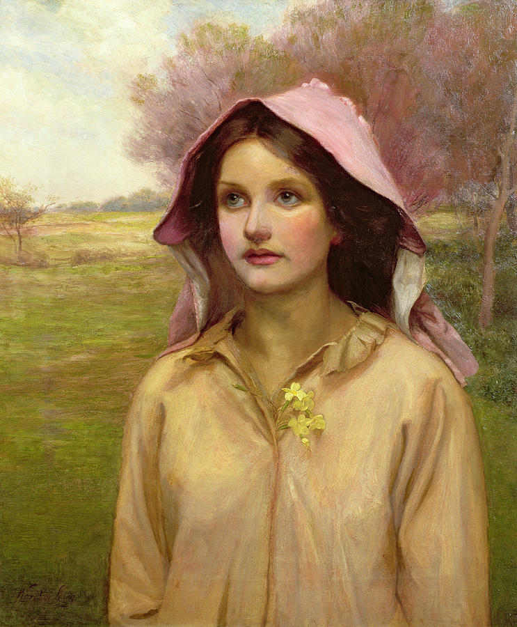 Portrait Painting - The Primrose Girl by William Ward Laing