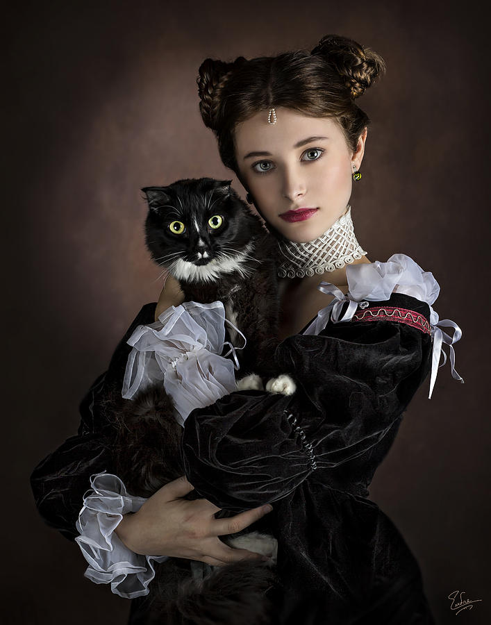 The Princess And Her Cat Photograph by Endre Balogh
