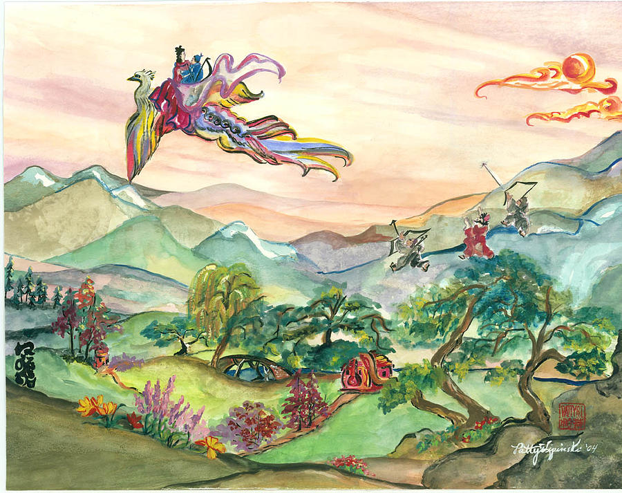 Phoenix Painting - The Princess Veil by Patty Lipinski