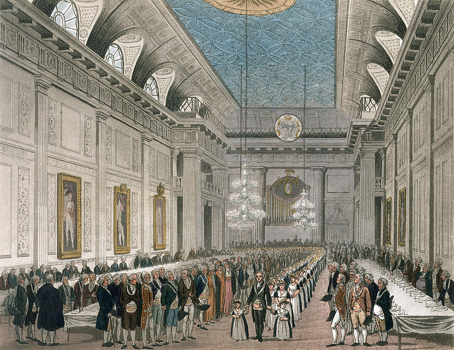 The Procession At Freemasons Hall Drawing by Joseph Constantine Stadler ...