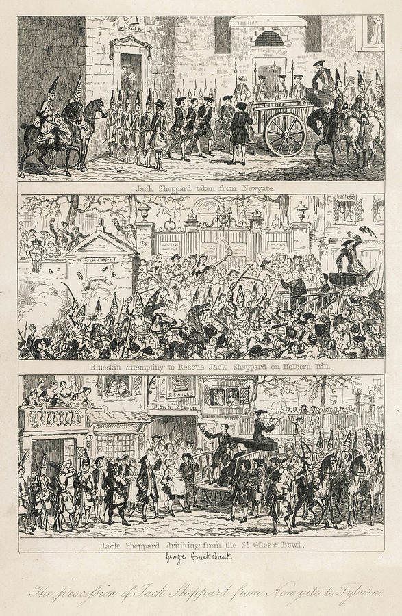 'the Procession Of Jack Sheppard Drawing by Mary Evans Picture Library ...