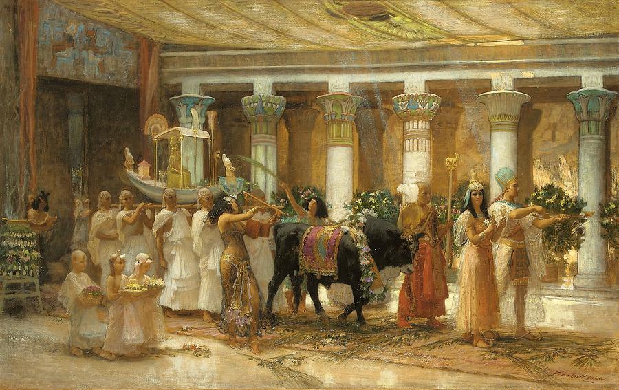 The Procession Of The Sacred Bull Painting by Frederick Arthur Bridgman