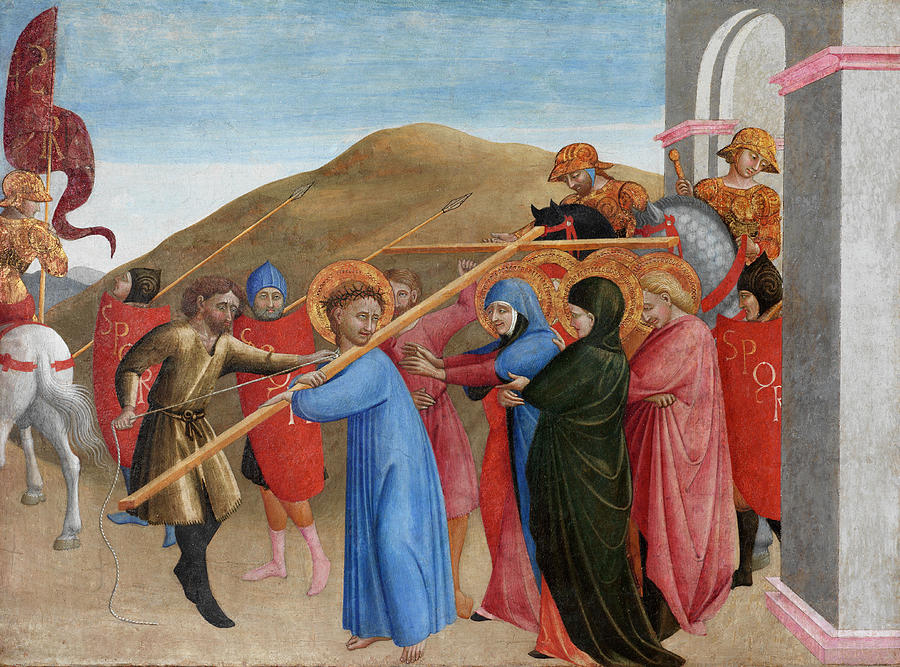 The Procession to Calvary Painting by Sassetta