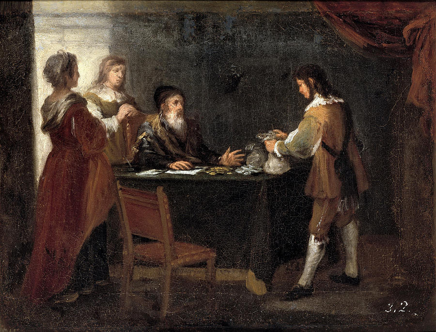 The Prodigal Son Receiving his Portion of the Inheritance Painting by Bartolome Esteban Murillo