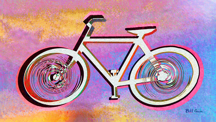 The Psychedelic Bicycle Digital Art by Bill Cannon