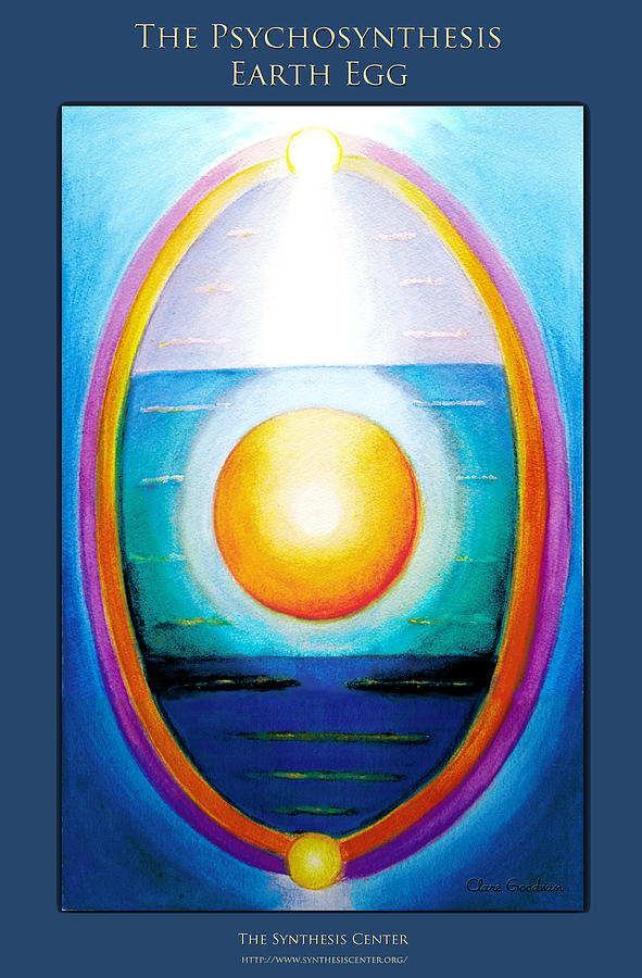The Psychosynthesis Earth Egg Painting by Clare Goodwin
