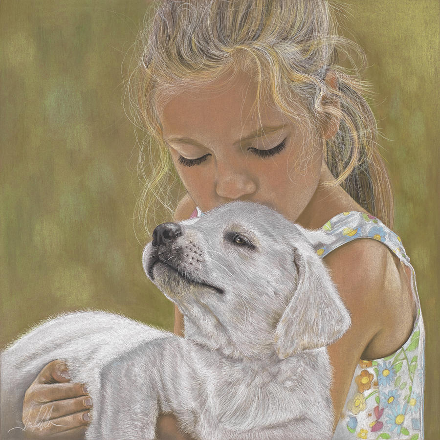The Puppy Painting by Terry Kirkland Cook