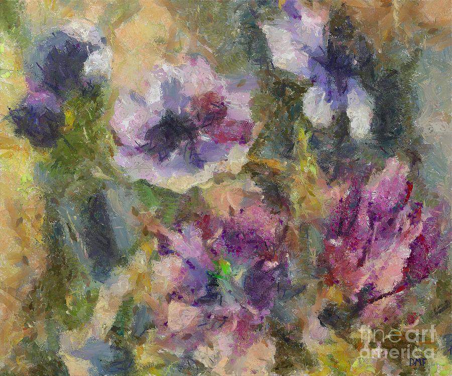 The Purple Bouquet Painting by Dragica  Micki Fortuna
