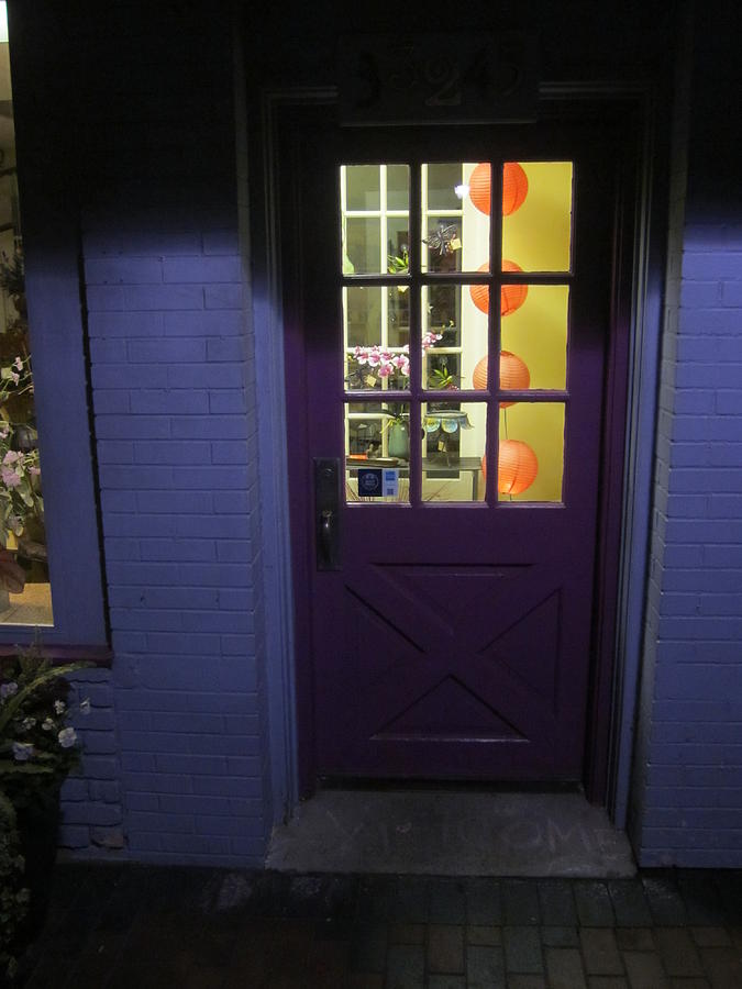 Building Photograph - The Purple Door by Guy Ricketts
