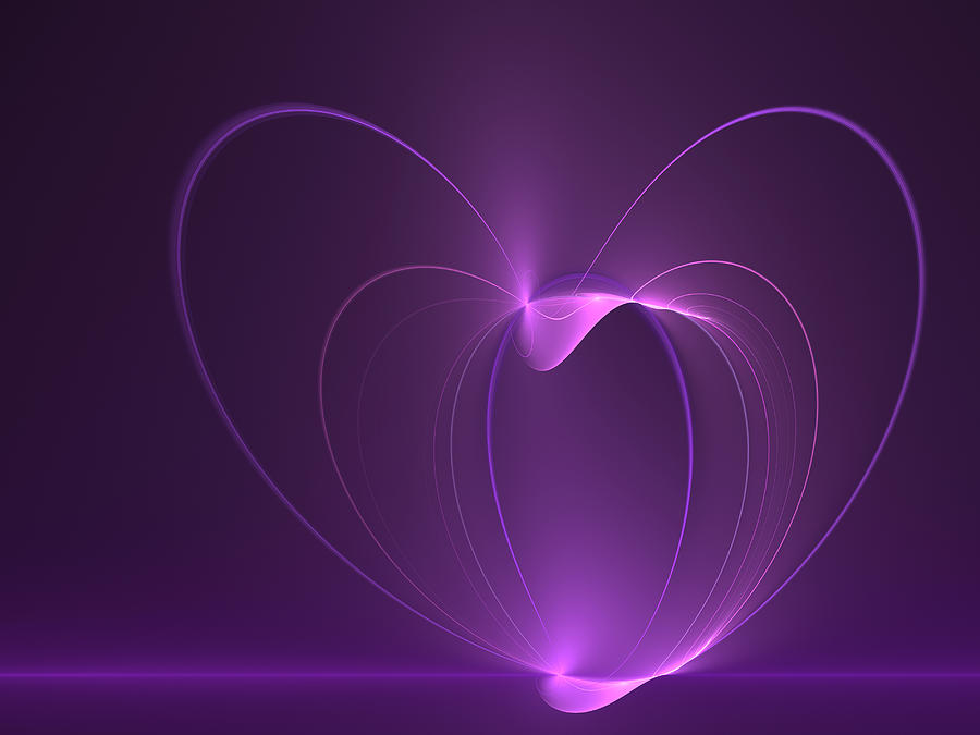 The Purple Heart Digital Art by Gabiw Art