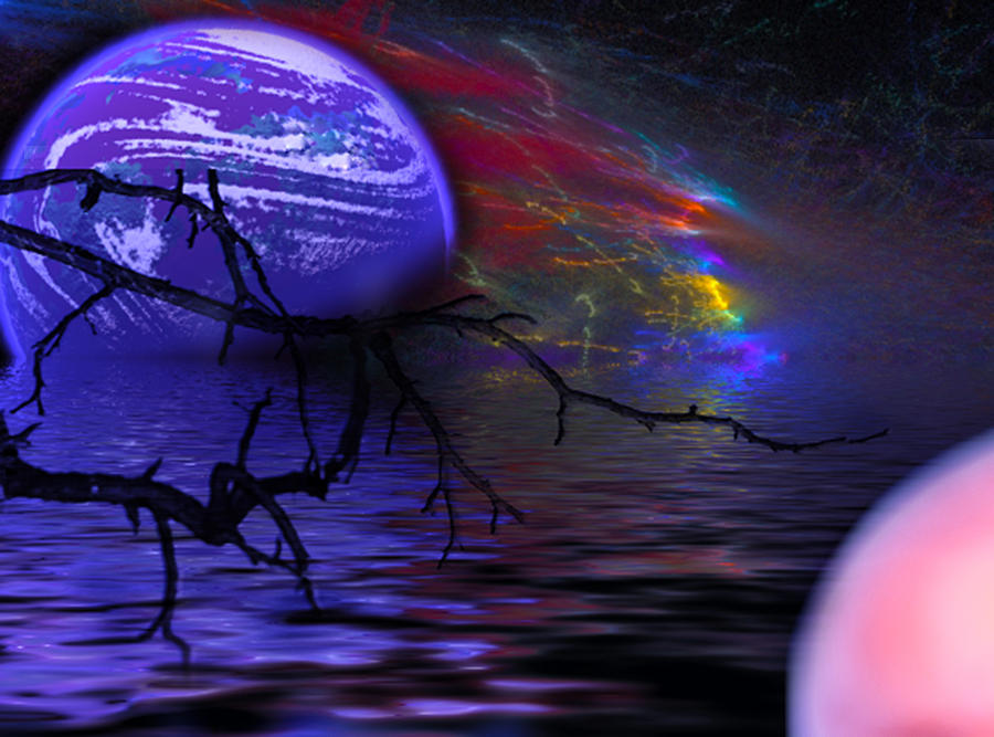 Fantasy Photograph - The Purple Planet by Camille Lopez