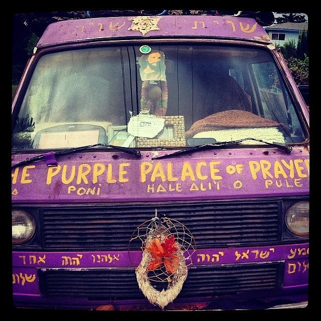 Maui Photograph - The Purple Prayer Van #maui #hawaii by Brad Starks