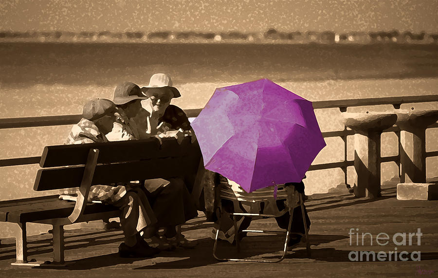 The Purple Umbrella Photograph by Jeff Breiman