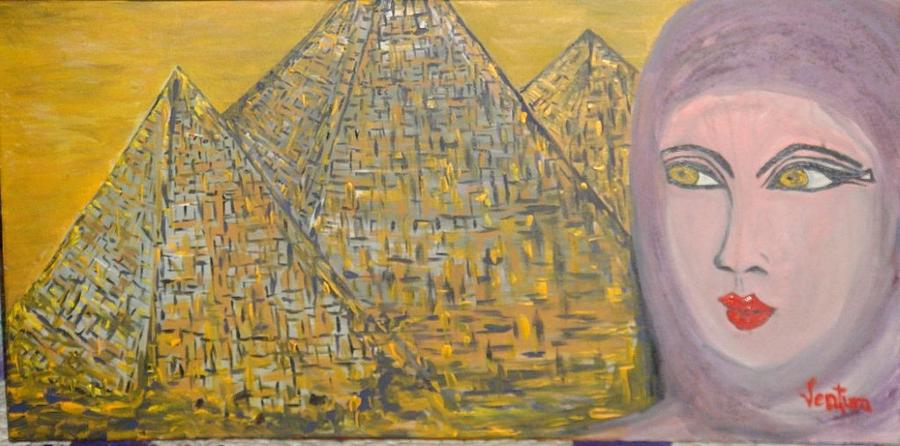 The Pyramids Painting by Clare Ventura
