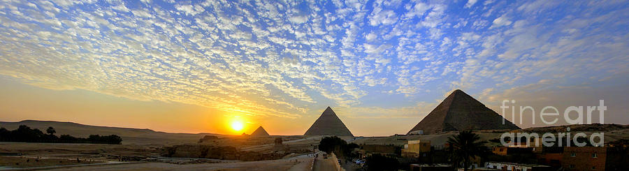 Landmark Photograph - The Pyramids by Mina Isaac