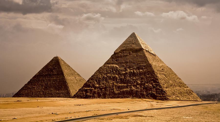 The Pyramids of Giza Photograph by Anthony Doudt