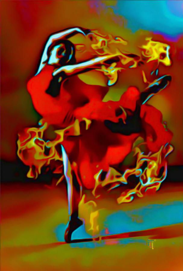 Fli Painting - The Pyro Dancer by  Fli Art