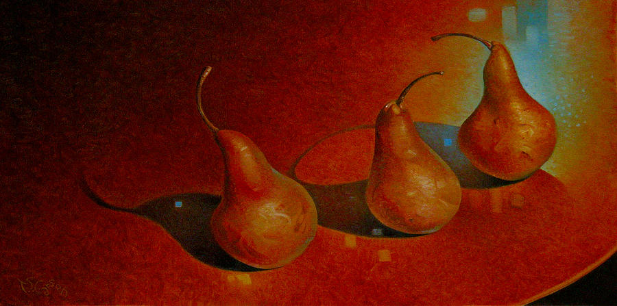 The Pyrus Communis Trio  Painting by T S Carson