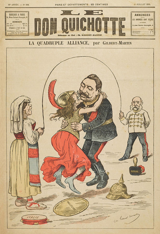 The Quadruple Alliance Italy Drawing by Mary Evans Picture Library