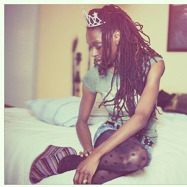 Locs Photograph - The Queen .... #selfportraits #style by Latrenia Bryant