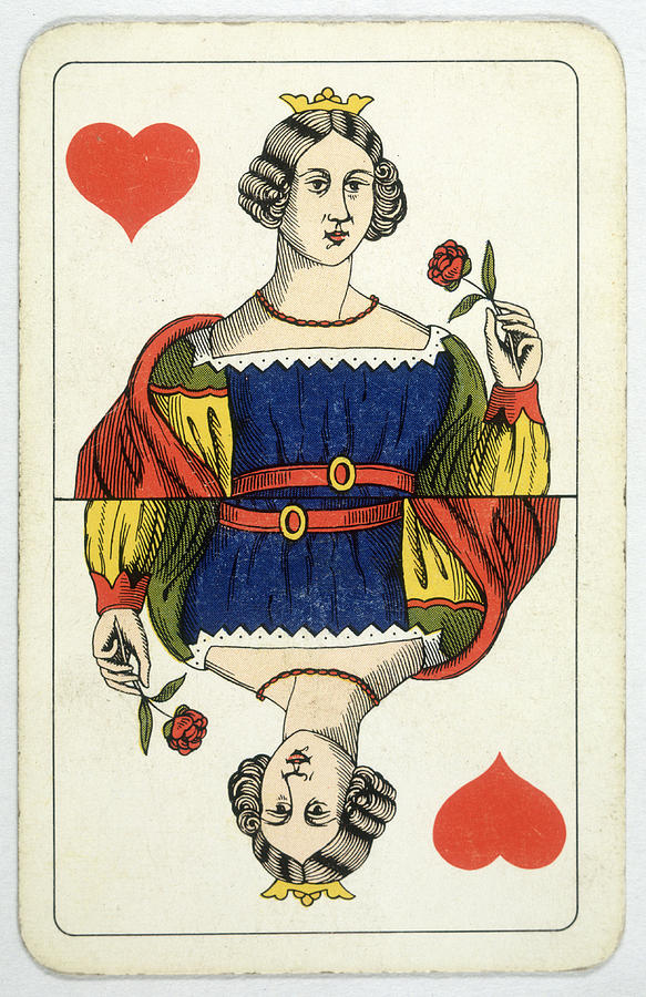 queen of hearts card drawing