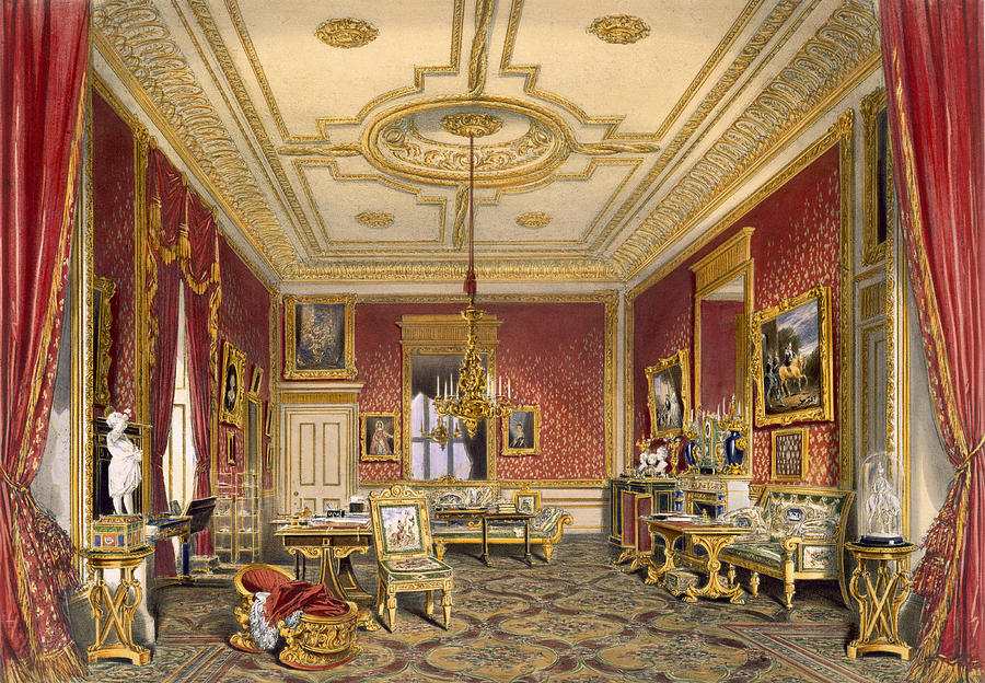 The Queens Private Sitting Room Drawing by James Baker Pyne
