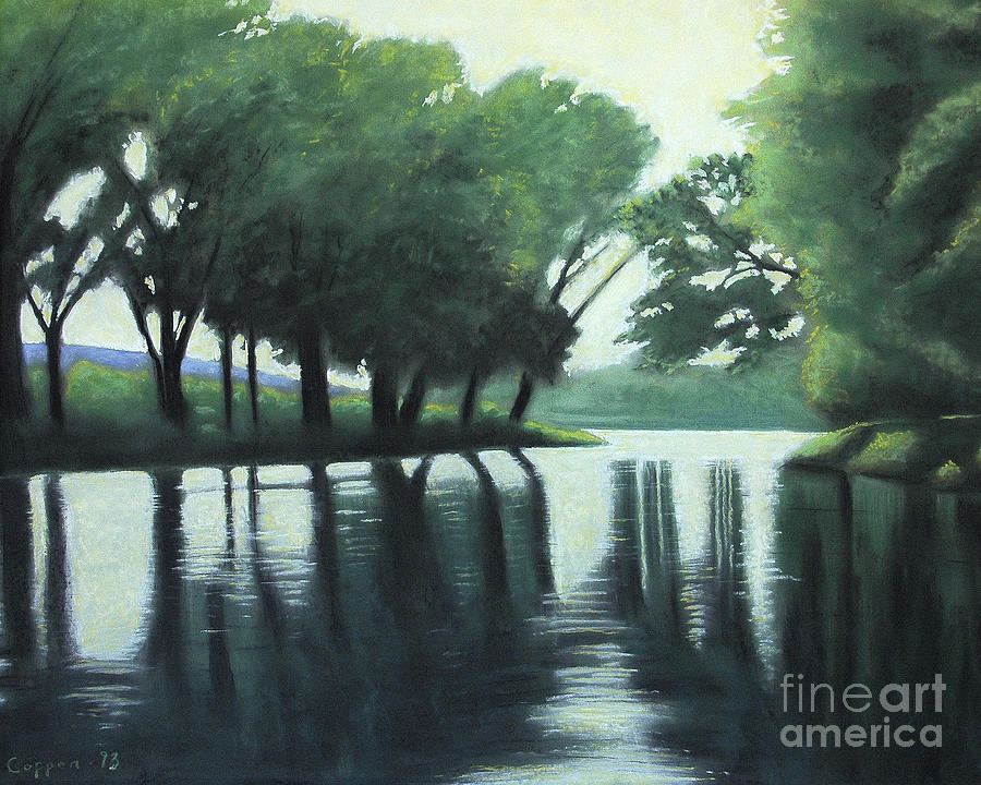 Pastel Landscape Pastel - The Quiet River by Robert Coppen