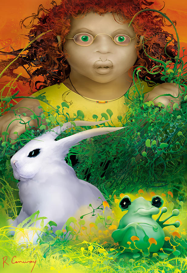 The Rabbit And The Frog Digital Art by Robert Conway